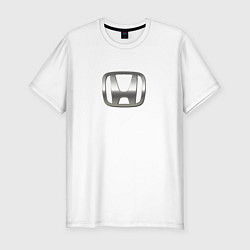 Мужская slim-футболка Honda logo auto grey