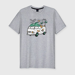 Мужская slim-футболка Summer trip VW