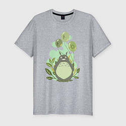 Футболка slim-fit Green Totoro, цвет: меланж