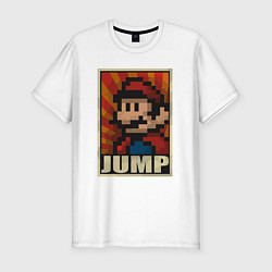 Мужская slim-футболка Jump Mario