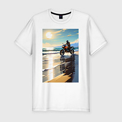 Мужская slim-футболка On the beach