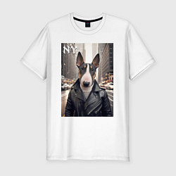 Футболка slim-fit A tough bully from New York, цвет: белый