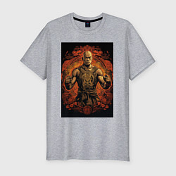 Футболка slim-fit Тайский боец Муай Тай, цвет: меланж