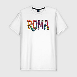 Футболка slim-fit Roma yarn art, цвет: белый
