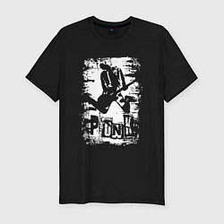 Мужская slim-футболка Punk music