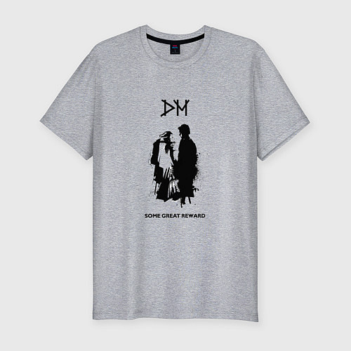 Мужская slim-футболка Depeche Mode - some great reward box / Меланж – фото 1