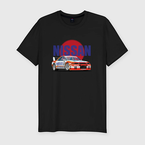 Мужская slim-футболка Nissan Skyline GTR 32 / Черный – фото 1