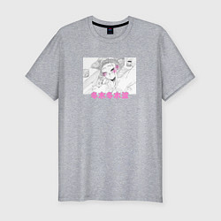 Мужская slim-футболка Dosanko Gyaru Is Mega Cute