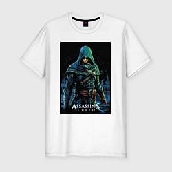 Футболка slim-fit Assassins creed в капюшоне, цвет: белый