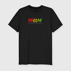 Футболка slim-fit Reggae music in color, цвет: черный