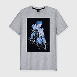 Мужская slim-футболка Поднятие уровня в одиночку охотник Джин Ву