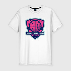 Мужская slim-футболка Баскетбольная командная лига
