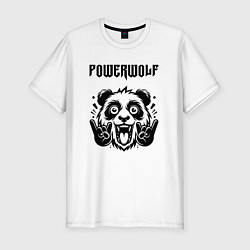 Футболка slim-fit Powerwolf - rock panda, цвет: белый