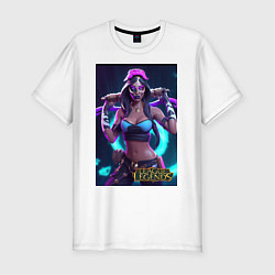 Футболка slim-fit League of Legends Akali Kda, цвет: белый