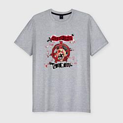 Футболка slim-fit Анархия краской, цвет: меланж
