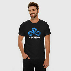 Футболка slim-fit Cloud9 - blue cloud logo, цвет: черный — фото 2