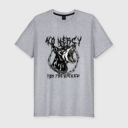 Мужская slim-футболка Нет пощады нечестивым