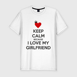 Футболка slim-fit I love my girlfriend, цвет: белый