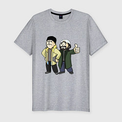 Футболка slim-fit Vault Jay and silent Bob, цвет: меланж