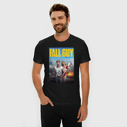 Футболка slim-fit Ryan Gosling and Emily Blunt the fall guy, цвет: черный — фото 2