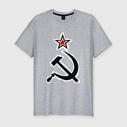Футболка slim-fit Звезда серп и молот, цвет: меланж