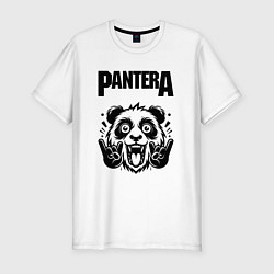 Футболка slim-fit Pantera - rock panda, цвет: белый