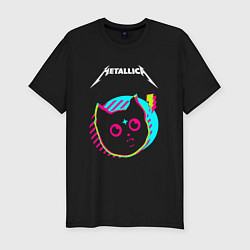 Футболка slim-fit Metallica rock star cat, цвет: черный