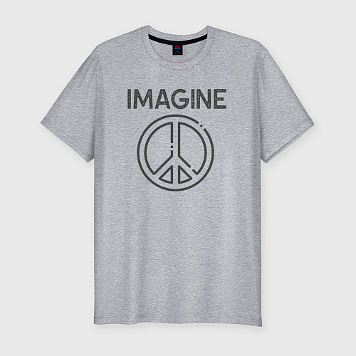 Мужская slim-футболка Peace imagine / Меланж – фото 1