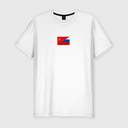 Мужская slim-футболка Россия символ минимализм