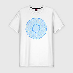 Мужская slim-футболка Круг из окружностей с кружочками