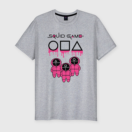 Мужская slim-футболка Squid game / Меланж – фото 1