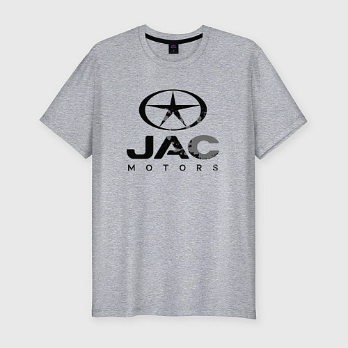 Мужская slim-футболка Jac - logo / Меланж – фото 1