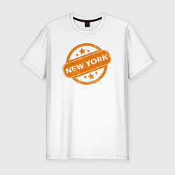 Футболка slim-fit City NY, цвет: белый