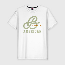 Футболка slim-fit Brooklyn american, цвет: белый