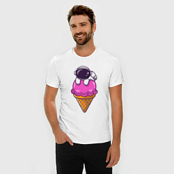 Футболка slim-fit Space ice cream, цвет: белый — фото 2