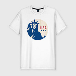 Футболка slim-fit Liberty USA, цвет: белый