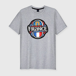 Футболка slim-fit Дух Франции, цвет: меланж