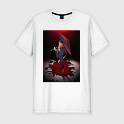 Футболка slim-fit Re:Zero Субару Нацуки, цвет: белый