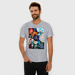 Футболка slim-fit Re:Zero Субару Нацуки, цвет: меланж — фото 2