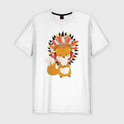 Футболка slim-fit Fox indian, цвет: белый