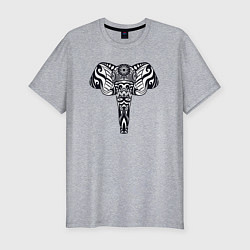 Мужская slim-футболка Ethnic elephant