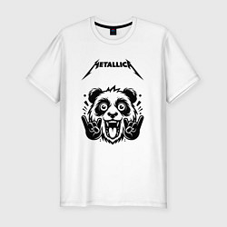 Мужская slim-футболка Metallica - rock panda