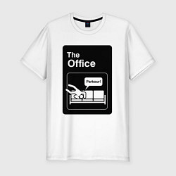 Мужская slim-футболка Паркур и офис