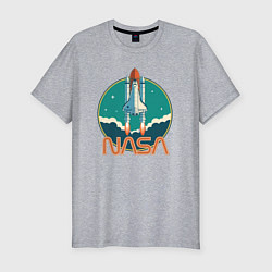 Футболка slim-fit NASA spaceship, цвет: меланж