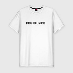 Футболка slim-fit Rock hell music, цвет: белый