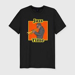 Мужская slim-футболка Время джаза