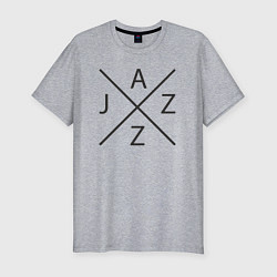 Мужская slim-футболка Джаз стиль