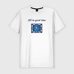 Мужская slim-футболка All in good time