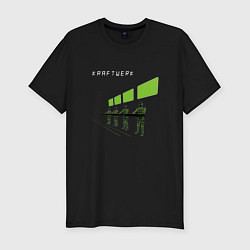 Футболка slim-fit Kraftwerk - Robots scene, цвет: черный