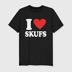 Футболка slim-fit I love - skufs, цвет: черный